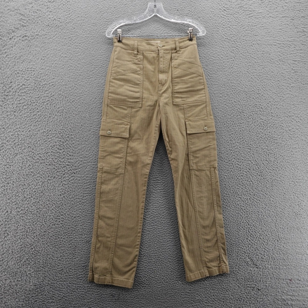 Madewell 90s Straight Fatigue Cargo Pants Womens Size 25 Tan Utility